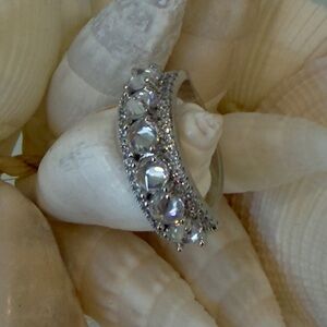 Dazzling Silver Crystal Women's Ring